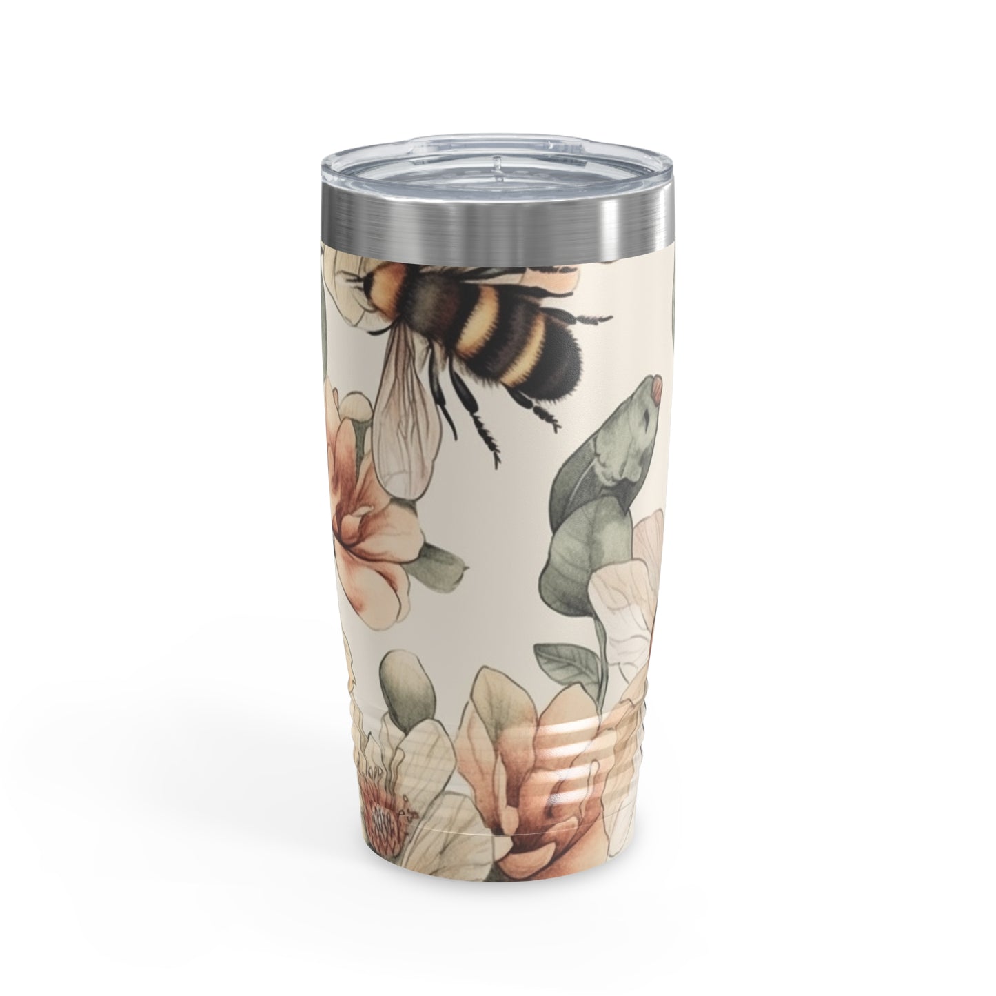 Custom Bees in Flowers Watercolor Tumbler - 20oz