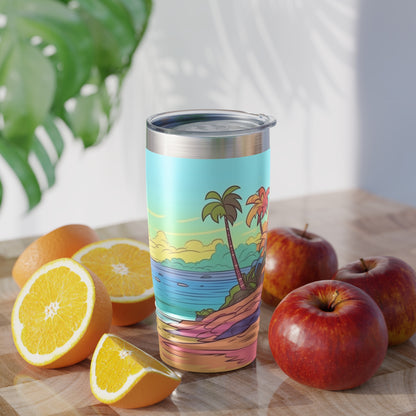 Custom Summer Beach Vibes Tumbler, 20oz