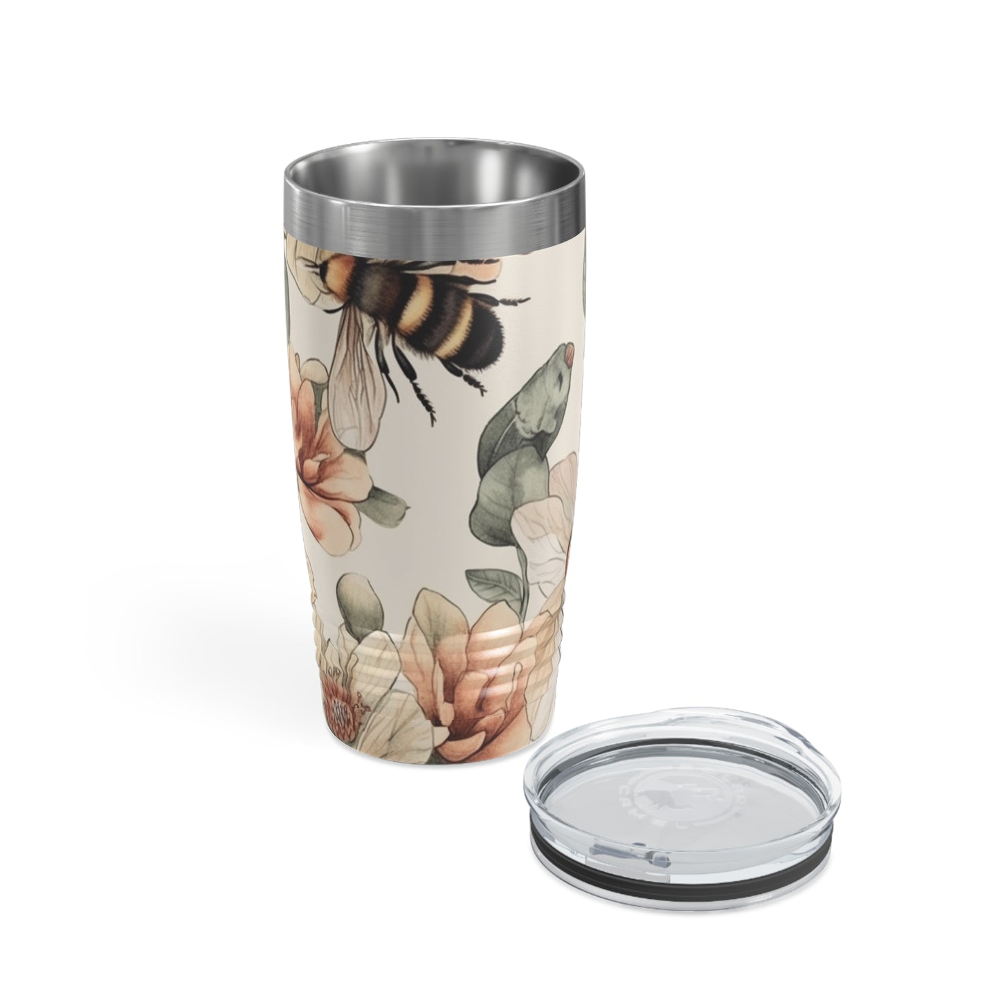 Custom Bees in Flowers Watercolor Tumbler - 20oz