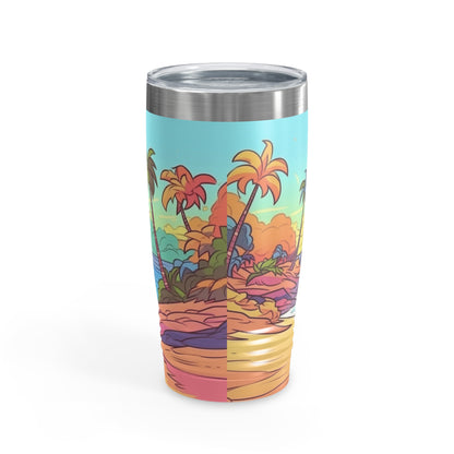 Custom Summer Beach Vibes Tumbler, 20oz