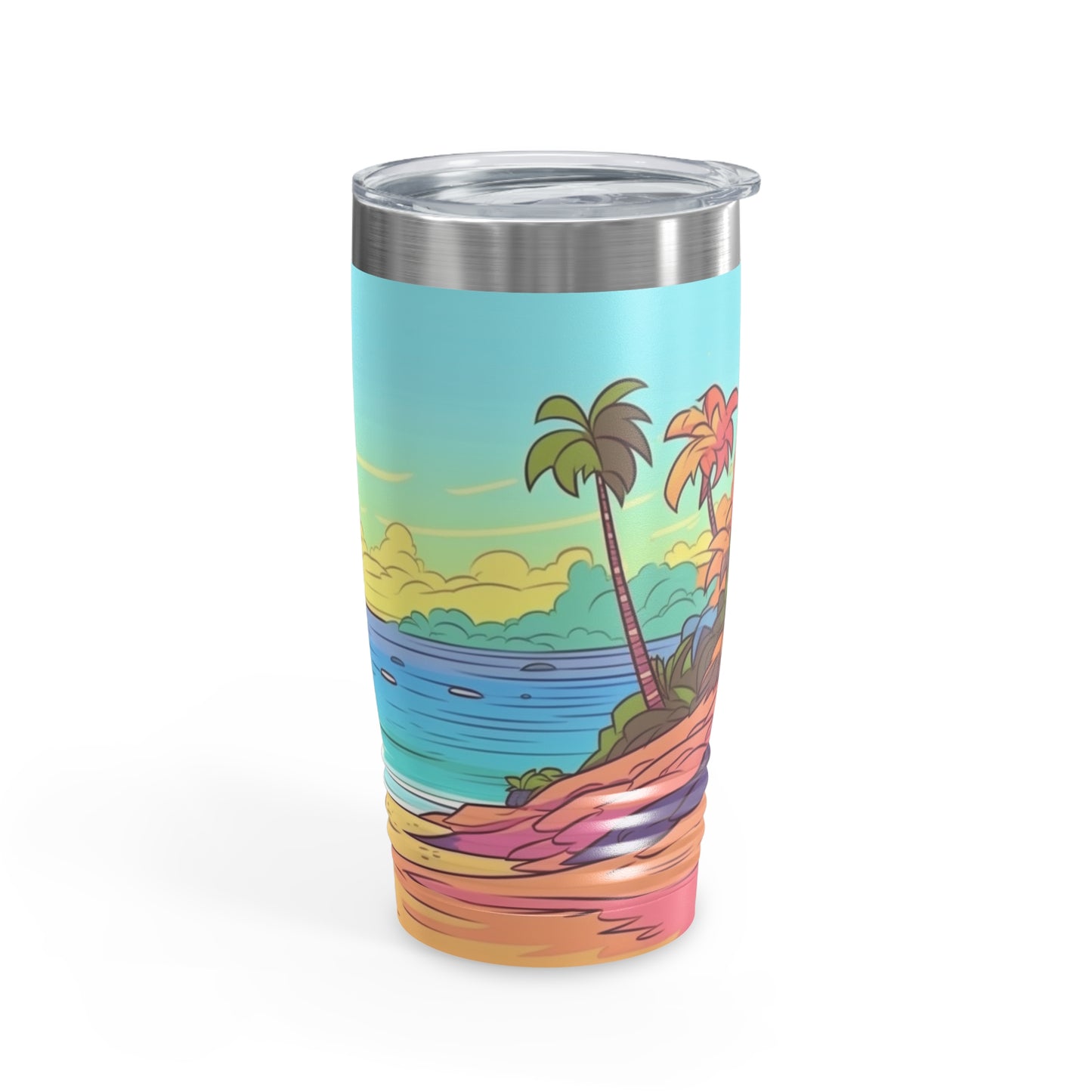 Custom Summer Beach Vibes Tumbler, 20oz