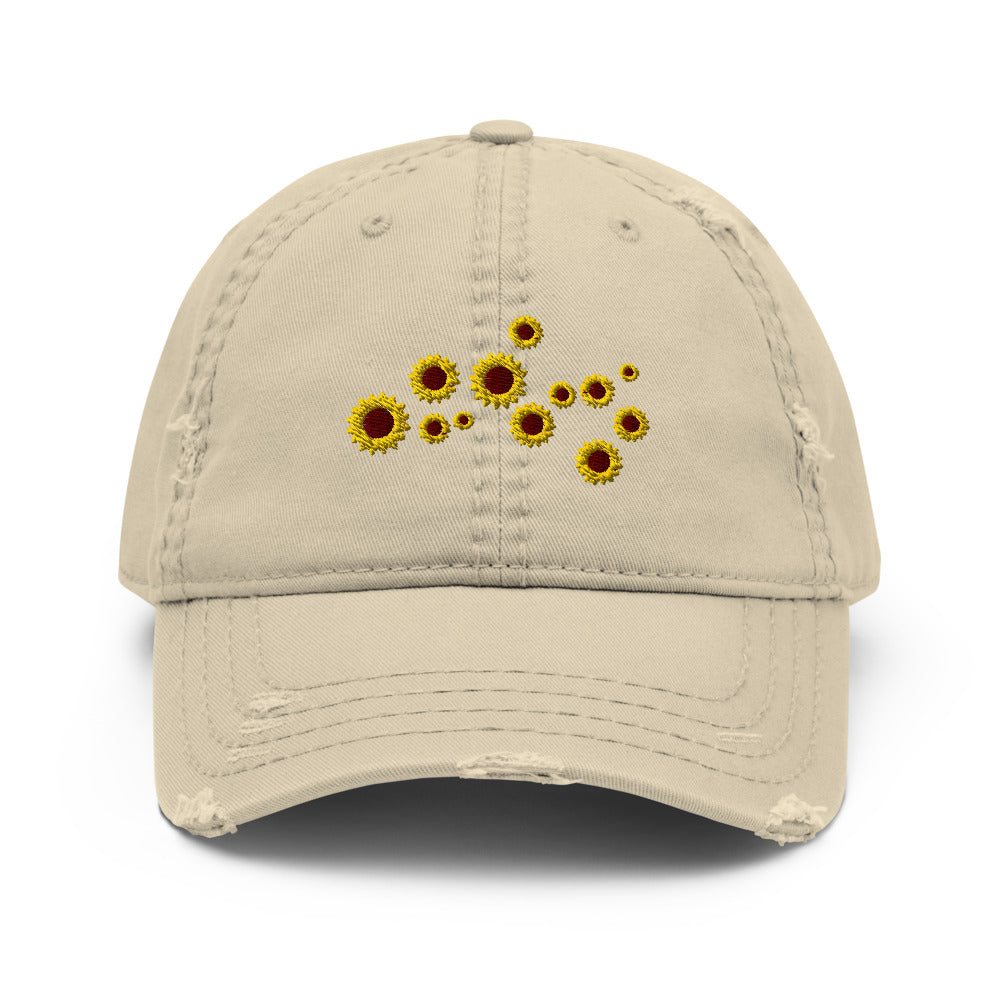 Sunflower Distressed Hat